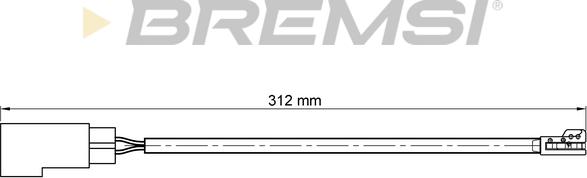 Bremsi WI0770 - Сигнализатор, износ тормозных колодок autosila-amz.com