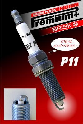 Brisk 1708 - Свеча зажигания IRIDIUM Premium + P11 MR14YIR1 (1708) autosila-amz.com