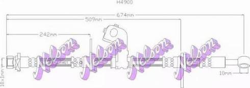 Brovex-Nelson H4900 - Тормозной шланг autosila-amz.com