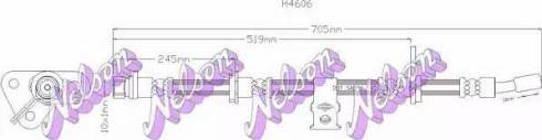 Brovex-Nelson H4606 - Тормозной шланг autosila-amz.com