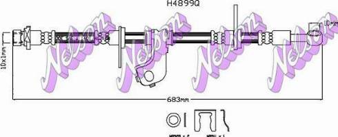 Brovex-Nelson H4899Q - Тормозной шланг autosila-amz.com