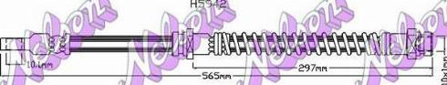 Brovex-Nelson H5942 - Тормозной шланг autosila-amz.com