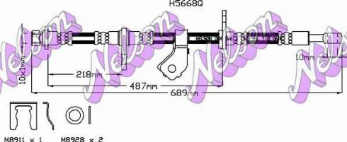 Brovex-Nelson H5668Q - Тормозной шланг autosila-amz.com