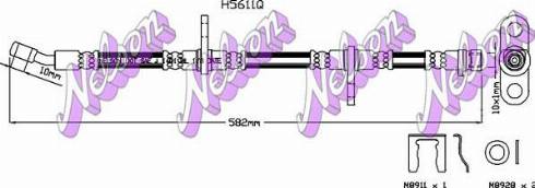 Brovex-Nelson H5611Q - Тормозной шланг autosila-amz.com