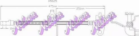 Brovex-Nelson H5625 - Тормозной шланг autosila-amz.com