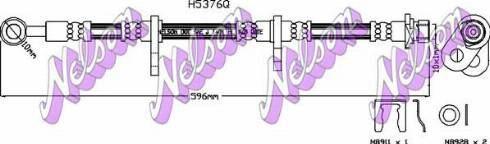 Brovex-Nelson H5376Q - Тормозной шланг autosila-amz.com