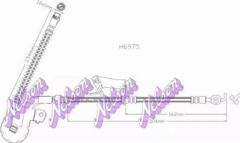 Brovex-Nelson H6975 - Тормозной шланг autosila-amz.com