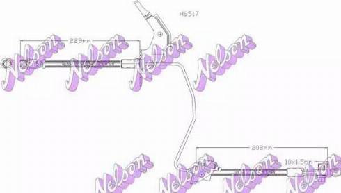 Brovex-Nelson H6517 - Тормозной шланг autosila-amz.com