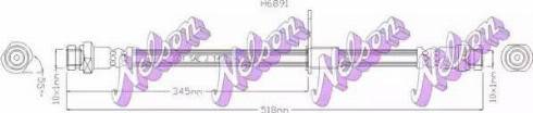 Brovex-Nelson H6891 - Тормозной шланг autosila-amz.com