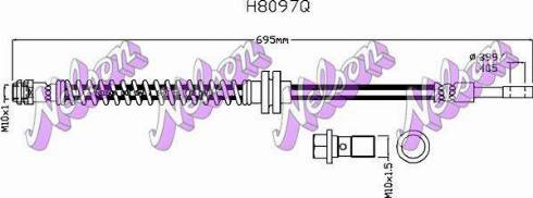 Brovex-Nelson H8097Q - Тормозной шланг autosila-amz.com