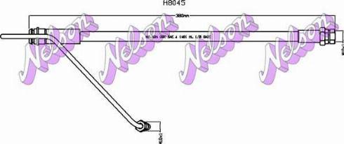 Brovex-Nelson H8045 - Тормозной шланг autosila-amz.com