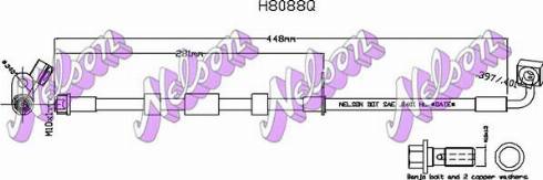 Brovex-Nelson H8088Q - Тормозной шланг autosila-amz.com