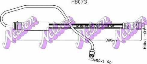 Brovex-Nelson H8073 - Тормозной шланг autosila-amz.com