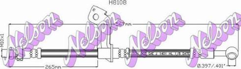 Brovex-Nelson H8108 - Тормозной шланг autosila-amz.com