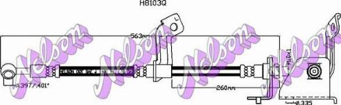 Brovex-Nelson H8103Q - Тормозной шланг autosila-amz.com