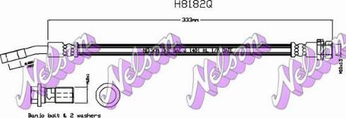 Brovex-Nelson H8182Q - Тормозной шланг autosila-amz.com