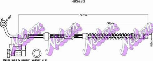 Brovex-Nelson H8363Q - Тормозной шланг autosila-amz.com