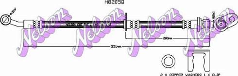 Brovex-Nelson H8205Q - Тормозной шланг autosila-amz.com