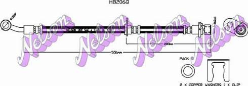 Brovex-Nelson H8206Q - Тормозной шланг autosila-amz.com