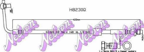 Brovex-Nelson H8230Q - Тормозной шланг autosila-amz.com