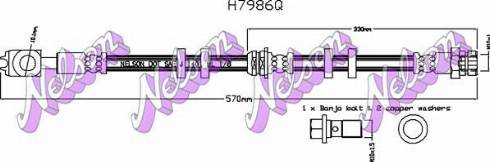 Brovex-Nelson H7986Q - Тормозной шланг autosila-amz.com