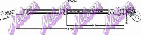 Brovex-Nelson H7454 - Тормозной шланг autosila-amz.com