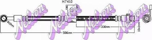 Brovex-Nelson H7410 - Тормозной шланг autosila-amz.com