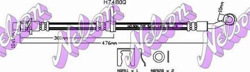 Brovex-Nelson H7480Q - Тормозной шланг autosila-amz.com