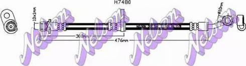 Brovex-Nelson H7480 - Тормозной шланг autosila-amz.com