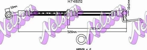 Brovex-Nelson H7482Q - Тормозной шланг autosila-amz.com