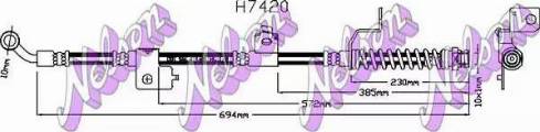 Brovex-Nelson H7420 - Тормозной шланг autosila-amz.com