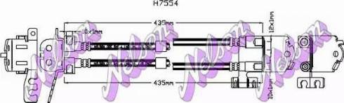 Brovex-Nelson H7554 - Тормозной шланг autosila-amz.com