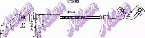 Brovex-Nelson H7508Q - Тормозной шланг autosila-amz.com