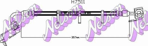 Brovex-Nelson H7511 - Тормозной шланг autosila-amz.com