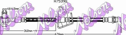 Brovex-Nelson H7539Q - Тормозной шланг autosila-amz.com