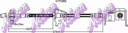 Brovex-Nelson H7538Q - Тормозной шланг autosila-amz.com