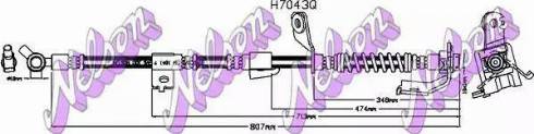 Brovex-Nelson H7043Q - Тормозной шланг autosila-amz.com