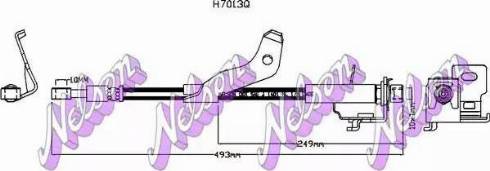 Brovex-Nelson H7013Q - Тормозной шланг autosila-amz.com