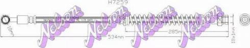 Brovex-Nelson H7259 - Тормозной шланг autosila-amz.com