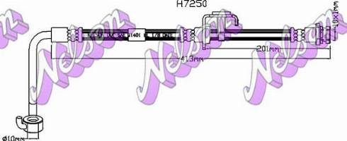 Brovex-Nelson H7250 - Тормозной шланг autosila-amz.com