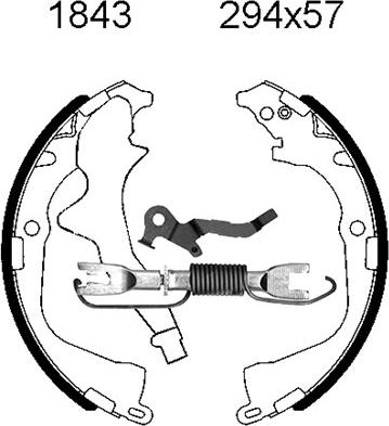 BSF 06654X - Комплект тормозных колодок, барабанные autosila-amz.com