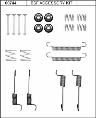 BSF 00744 - Комплектующие, стояночная тормозная система autosila-amz.com