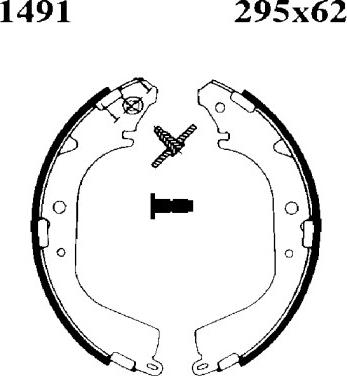 BSF 01491 - Комплект тормозных колодок, барабанные autosila-amz.com