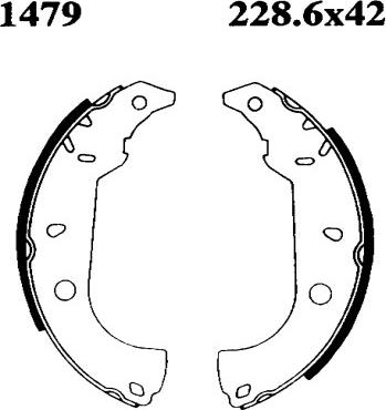 BSF 01479 - Комплект тормозных колодок, барабанные autosila-amz.com
