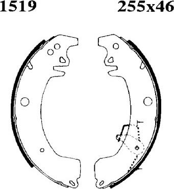 BSF 01519 - Комплект тормозных колодок, барабанные autosila-amz.com