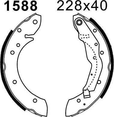 BSF 07383 - Комплект тормозных колодок, барабанные autosila-amz.com