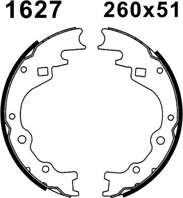 BSF 01627 - Комплект тормозных колодок, барабанные autosila-amz.com