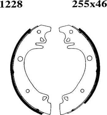 BSF 01228 - Комплект тормозных колодок, барабанные autosila-amz.com