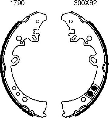 BSF 01790 - Комплект тормозных колодок, барабанные autosila-amz.com