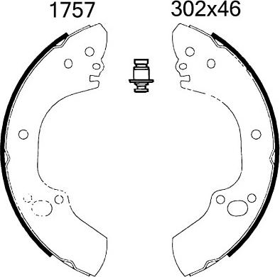 BSF 01757 - Комплект тормозных колодок, барабанные autosila-amz.com